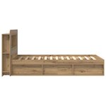 vidaXL Cadre de lit avec rangement Chêne artisanal 80 x 200 cm