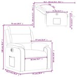 vidaXL Fauteuil inclinable électrique Marron Similicuir