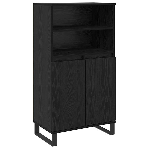 vidaXL Haut Armoire Noir 60 x 36 x 110 cm Bois d'ingénierie