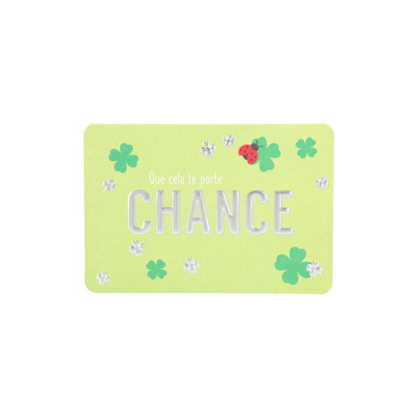 Mini carte de voeux avec enveloppe - évènement de la vie - que cela te porte chance