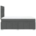 vidaXL Sommier à lattes de lit avec matelas gris foncé 120x190cm tissu