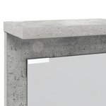 vidaXL Porte-manteau mural avec étagère Montage mural avec miroir Gris béton 84 x 10 x 80 cm