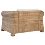 vidaXL Fauteuil avec coussins Rotin naturel