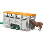 Bruder remorque à bétail avec 1 vache 1:16