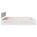 vidaXL Cadre de lit avec tiroirs sans matelas blanc 200x200 cm