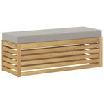 vidaXL Banc de Jardin Blanc 115 x 43 x 45 cm Bois d'Acacia Massif
