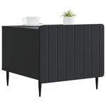 vidaXL Table basse avec tiroir Noir 49 x 50 x 42 cm Bois d'ingénierie