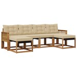 vidaXL Ensemble de canapés d'extérieur 6 Pièces Naturel et Beige