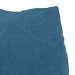 vidaXL Coussin de Dos Bleu 60 x 20 x 50 cm Tissu en velours côtelé