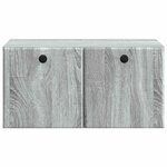 vidaXL Meuble TV mural 59 5 x 41 x 30 cm Sonoma gris Bois d'ingénierie