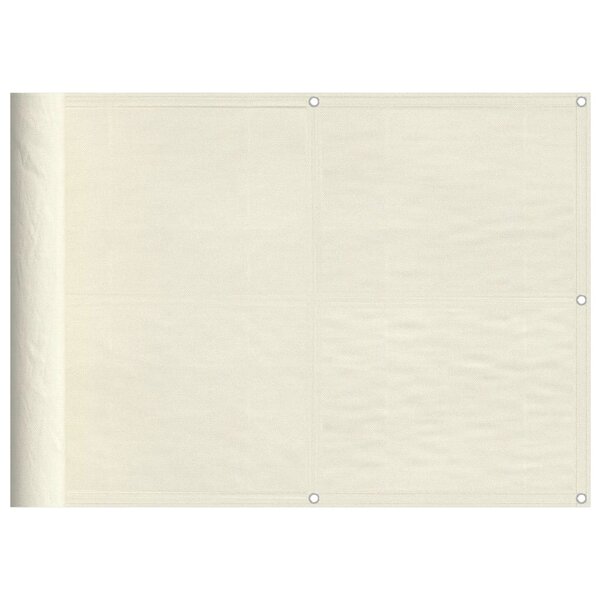 vidaXL Écran de balcon crème 75x1000 cm 100  polyester oxford