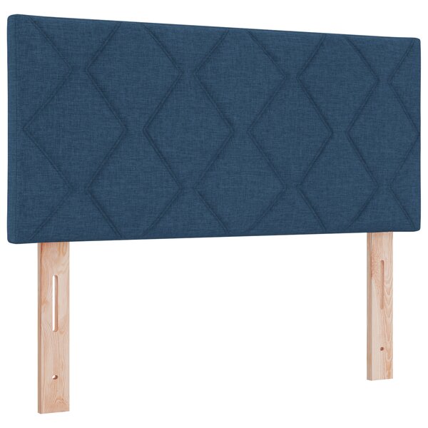 Tête de lit LED vidaXL avec design en blocs de diamants en bleu  90 cm  tissu