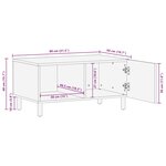vidaXL Table basse marron 80x50x40 cm bois de manguier massif