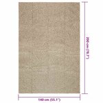 vidaXL Tapis ZIZUR beige 140x200 cm aspect de jute intérieur extérieur