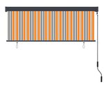 vidaXL Store roulant d'extérieur 160x250 cm Jaune et bleu