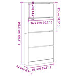 vidaXL Armoire à chaussures 4 tiroirs rabattables chêne sonoma