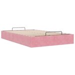 vidaXL Cadre de lit ottoman sans matelas rose 120x200 cm velours