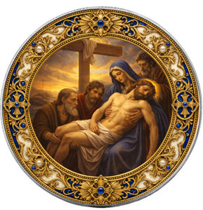 Monnaie DESPOSITION FROM THE CROSS Seven Sorrows of Mary 1 Oz Argent 1$ USA 2026 (PRÉCOMMANDE)