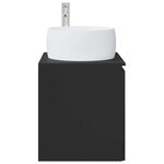 vidaXL Vanité de lavabo mural Noir 49 5 x 44 5 x 66 cm