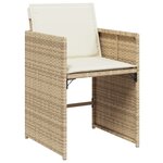 vidaXL Ensemble de salle à manger de jardin de 5 pièces avec coussins rotin PE beige