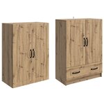 vidaXL Ensemble de Meubles 2 Pièces Chêne artisanal Bois d'ingénierie