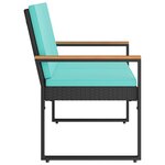 vidaXL Banc extérieur 2 -Seater 107 x 61 x 80 cm polyrotin