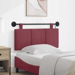vidaXL Tête de lit suspendue Avec lumière LED Bordeaux Tissu
