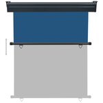 vidaXL Auvent latéral de balcon 145x250 cm Bleu