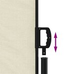 vidaXL Auvent latéral rétractable crème 120x500 cm