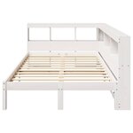 vidaXL Lit bibliothèque sans matelas blanc 120x200 cm bois pin massif