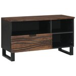 vidaXL Meuble TV - 80x33.5x46 cm  fait en bois massif et bois d'ingénierie.