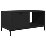 vidaXL Table basse Noir 90 x 49 x 46 cm Bois d'ingénierie