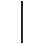 vidaXL Tête de lit de remplacement métal noir 107 cm