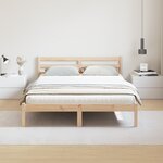 Lit vidaXL avec tête de lit 160x220 cm en bois de pin massif