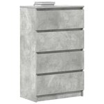 vidaXL Buffet Gris béton 60x35x98 5 cm Bois d'ingénierie