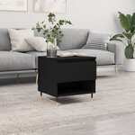 vidaXL Table basse noir 50x46x50 cm bois d’ingénierie