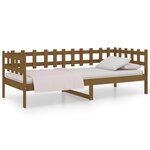 vidaXL Lit de jour Marron miel 80x200 cm Bois de pin massif