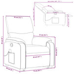 vidaXL Fauteuil inclinable de massage Crème Similicuir