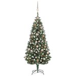 vidaXL Arbre de Noël artificiel pré-éclairé/boules pommes de pin 180cm