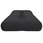 vidaXL Coussin de palette noir 120x40x12 cm tissu