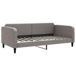 vidaXL Lit de jour avec gigogne et matelas taupe 100x200 cm tissu