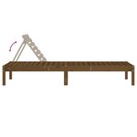 vidaXL Chaise longue marron miel 199 5x60x74 cm bois massif de pin
