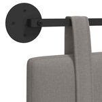 vidaXL Tête de lit suspendue Taupe tissu