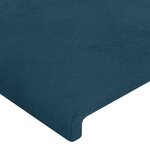 vidaXL Têtes de lit 2 Pièces Bleu foncé 90x5x78/88 cm Velours