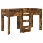 vidaXL Lit Superposé pour Enfants avec stockage Chêne fumé 75 x 190 cm