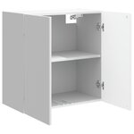vidaXL Armoire Murale 59 x 31 x 60 cm Bois d'ingénierie Blanc brillant