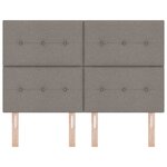 vidaXL Tête de lit LED avec des lumières à LED Taupe 144 cm Polyester