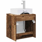 vidaXL Vanité de lavabo mural Bois ancien 49 5 x 41 x 62 5 cm
