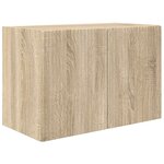 vidaXL Ensemble de meuble TV mural Montage mural 4 Pièces Chêne Sonoma