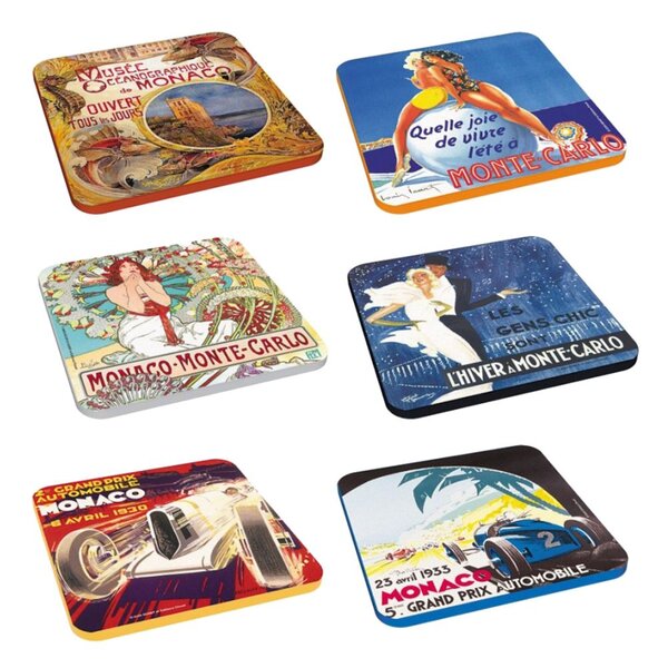 Lot de 6 sous-verre monte-carlo